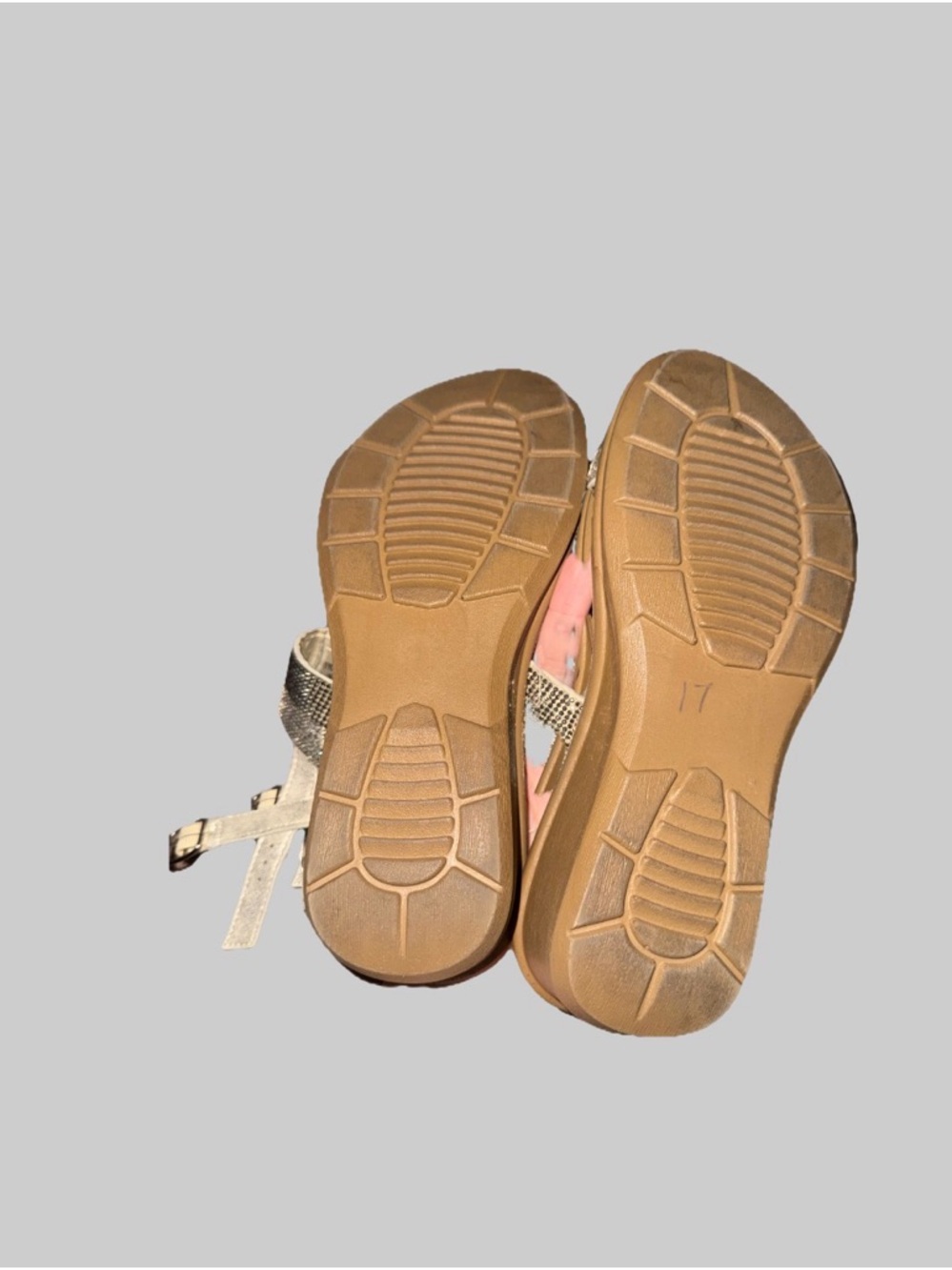 Forever 21 Gold Strappy Wedge Sandals